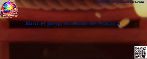 Referencia visual para abrir Starburst Tragamonedas en modo de práctica