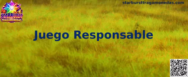 Información de Juego Responsable relacionada con Starburst Tragamonedas