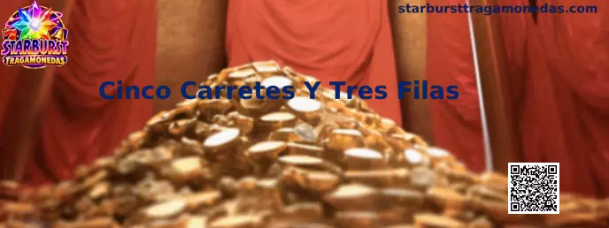 Representación visual de Cinco Carretes Y Tres Filas en Starburst Tragamonedas