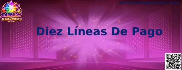 Representación de las Diez Líneas De Pago de Starburst Tragamonedas sobre cinco carretes